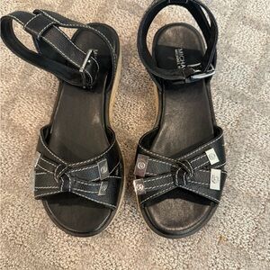 Michael Kors Black and Silver Sandals